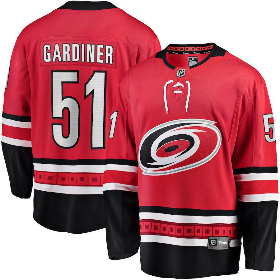 Men Carolina Hurricanes #51 Jake Gardiner Fanatics Branded Red Home Breakaway Player NHL Jersey->carolina hurricanes->NHL Jersey